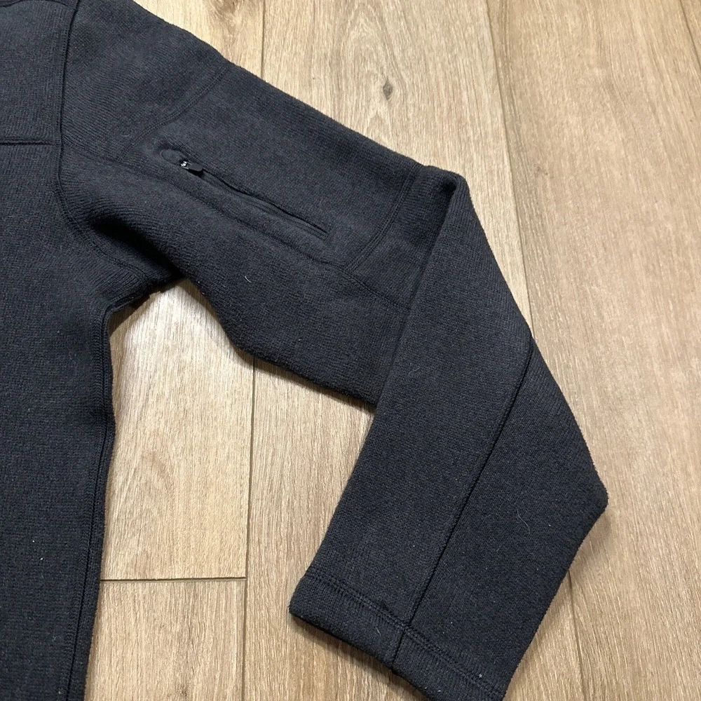 THE NORTH FACE Fleece Lined Pullover Sweatshirt Men's Size Medium 1/2 Zip Black‎